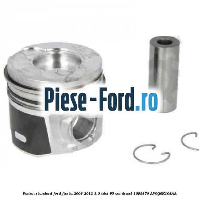 Piston standard Ford Fiesta 2008-2012 1.6 TDCi 95 cai diesel