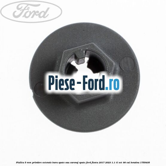Piulita 5 mm prindere extensie bara spate sau carenaj spate Ford Fiesta 2017-2023 1.1 Ti-VCT 86 cai benzina #4FDC8B5D2B