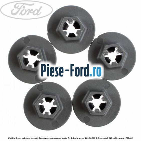 Piulita 5 mm prindere extensie bara spate sau carenaj spate Ford Fiesta Active 2018-2023 1.0 EcoBoost 140 cai benzina #1F8F83B52B