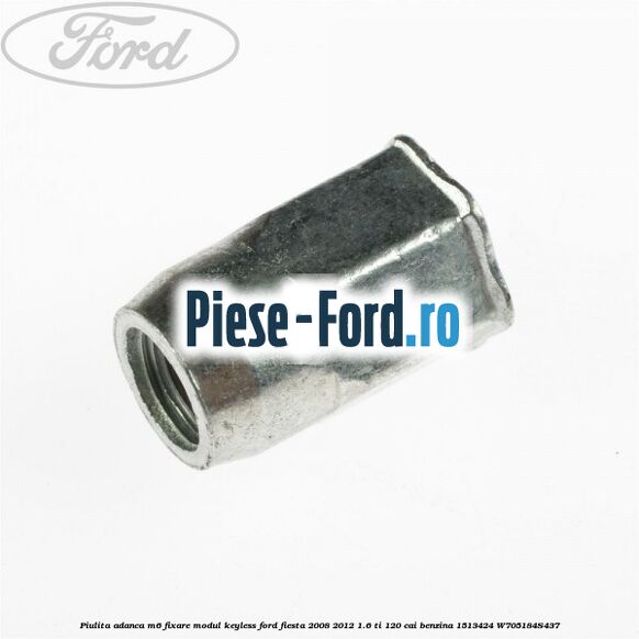 Piulita adanca M6 fixare modul keyless Ford Fiesta 2008-2012 1.6 Ti 120 cai benzina