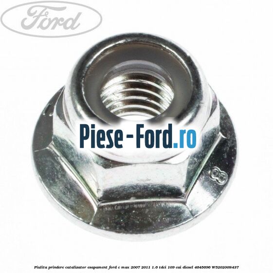 Conector teava esapament finala 55 MM Ford C-Max 2007-2011 1.6 TDCi 109 cai diesel