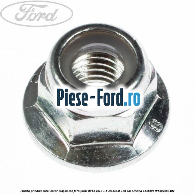 Conector teava esapament intermediara 50 MM Ford Focus 2014-2018 1.5 EcoBoost 182 cai benzina