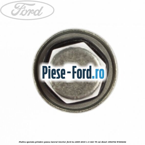 Piulita speciala prindere panou lateral interior Ford Ka 2009-2016 1.3 TDCi 75 cai diesel #D1FEF74F8A