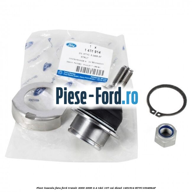 Pivot bascula fata Ford Transit 2000-2006 2.4 TDCi 137 cai #639565AFF1 Pivot bascula fata Ford Transit 2000-2006 2.4 TDCi 137 cai diesel #639565AFF1