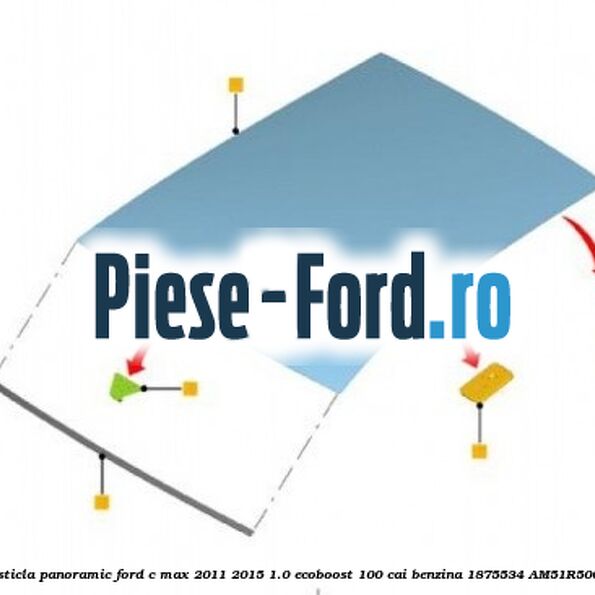 Plafon sticla panoramic Ford C-Max 2011-2015 1.0 EcoBoost 100 cai benzina