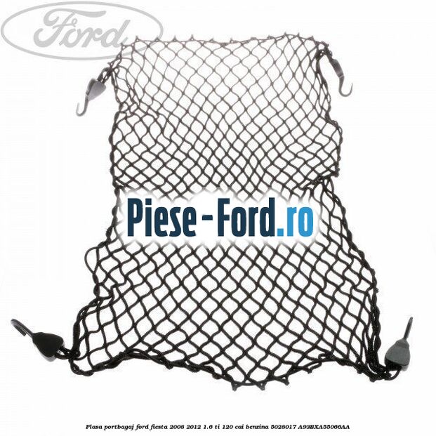 Plasa portbagaj Ford Fiesta 2008-2012 1.6 Ti 120 cai benzina