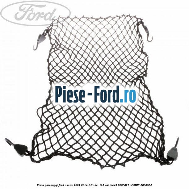 Plasa portbagaj Ford S-Max 2007-2014 1.6 TDCi 115 cai diesel