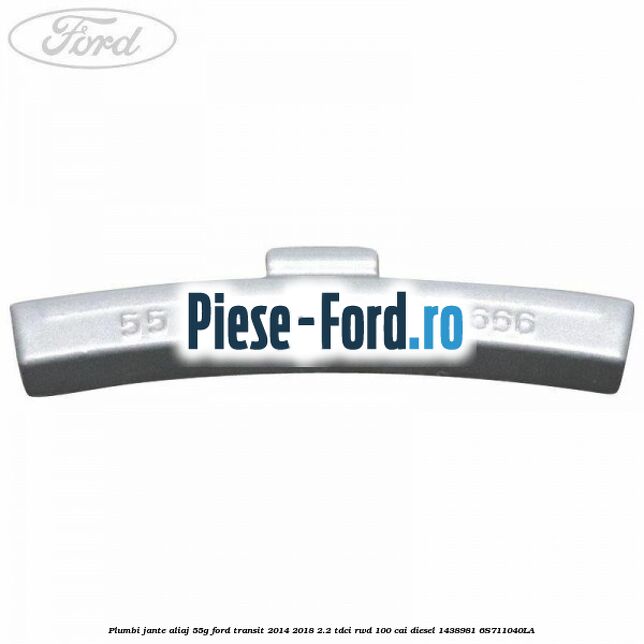 Plumbi jante aliaj, 50g Ford Transit 2014-2018 2.2 TDCi RWD 100 cai diesel