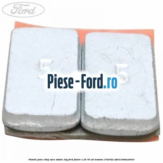 Plumbi jante aliaj auto-adeziv, 10g Ford Fusion 1.25 75 cai benzina #6AD9C2A0F5