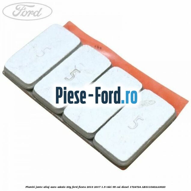 Plumbi jante aliaj auto-adeziv, 15g Ford Fiesta 2013-2017 1.5 TDCi 95 cai diesel