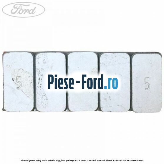 Plumbi jante aliaj auto-adeziv, 25g Ford Galaxy 2015-2023 2.0 TDCi 150 cai diesel #62139DC725