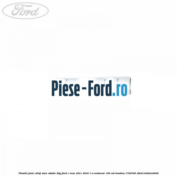 Plumbi jante aliaj auto-adeziv, 25g Ford C-Max 2011-2015 1.0 EcoBoost 100 cai benzina