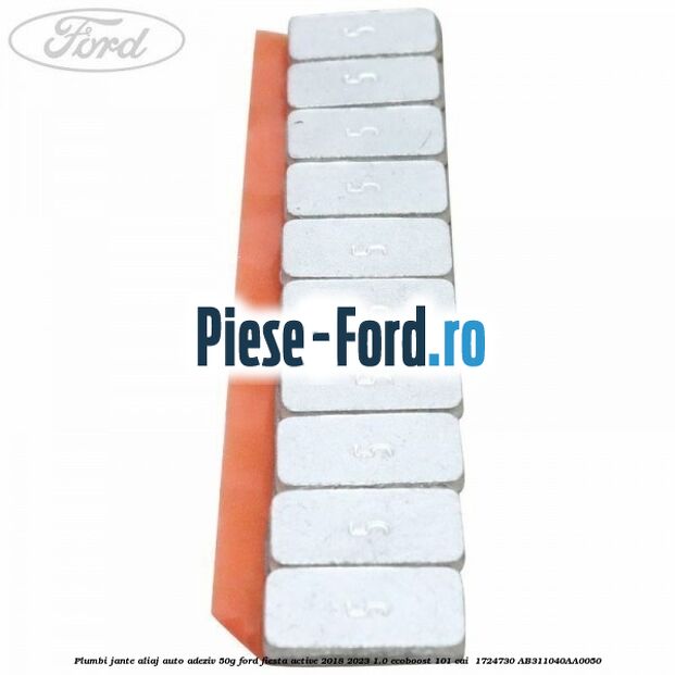 Plumbi jante aliaj auto-adeziv, 50g Ford Fiesta Active 2018-2023 1.0 EcoBoost 101 cai  #01A6C0811E