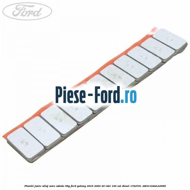 Plumbi jante aliaj auto-adeziv, 55g Ford Galaxy 2015-2023 2.0 TDCi 120 cai #2C392DC66E