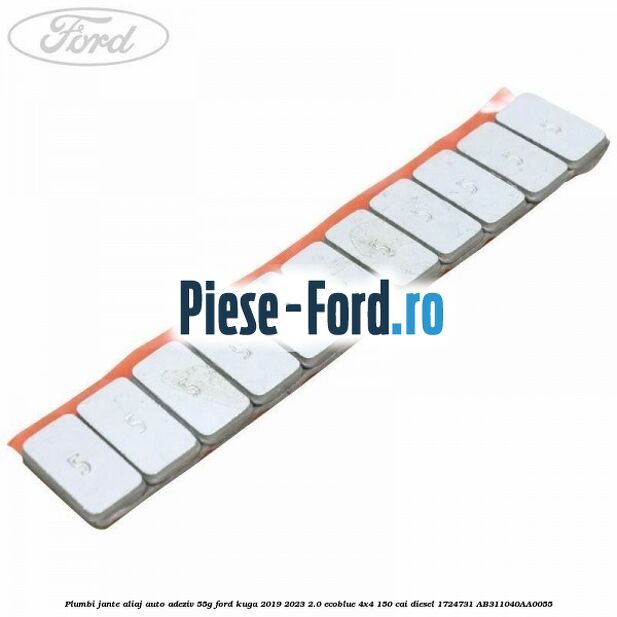 Plumbi jante aliaj auto-adeziv, 55g Ford Kuga 2019-2023 2.0 EcoBlue 4x4 150 cai diesel #4F926B8C40