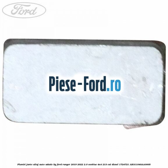 Plumbi jante aliaj auto-adeziv, 5g Ford Ranger 2019-2022 2.0 EcoBlue 4x4 213 cai diesel #3A8176B0A6