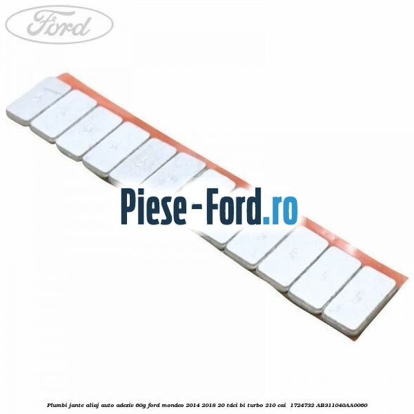 Plumbi jante aliaj auto-adeziv, 60g Ford Mondeo 2014-2018 2.0 TDCi Bi-Turbo 210 cai #D68AD15A06