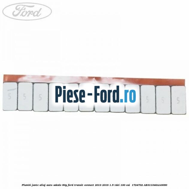 Plumbi jante aliaj auto-adeziv, 60g Ford Transit Connect 2013-2018 1.5 TDCi 100 cai  #8D2AA5349E