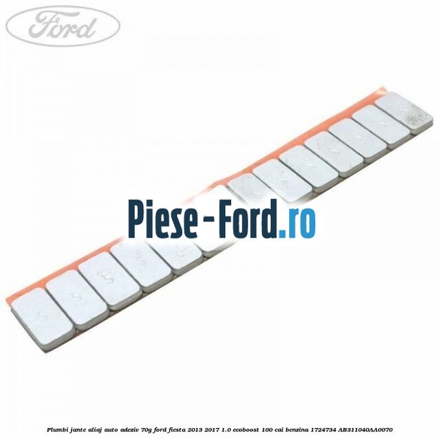 Plumbi jante aliaj auto-adeziv, 65g Ford Fiesta 2013-2017 1.0 EcoBoost 100 cai benzina