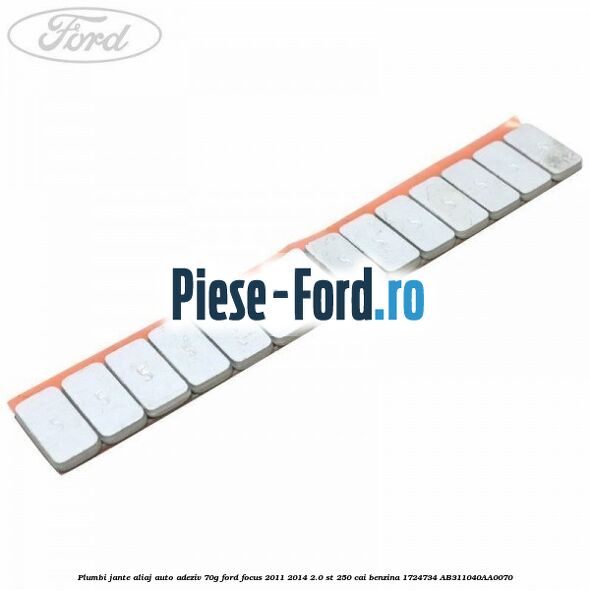 Plumbi jante aliaj auto-adeziv, 70g Ford Focus 2011-2014 2.0 ST 250 cai benzina