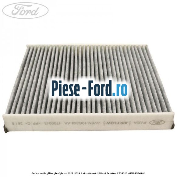 Pollen/cabin filter Ford Focus 2011-2014 1.0 EcoBoost 125 cai benzina #E89626078F