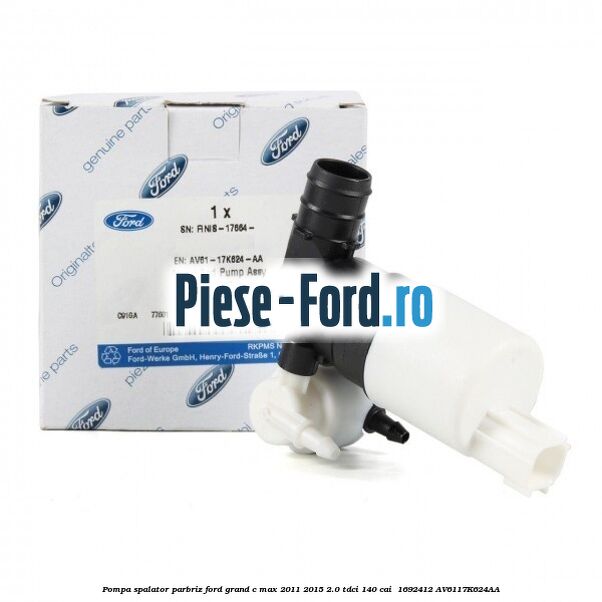 Pompa spalator parbriz Ford Grand C-Max 2011-2015 2.0 TDCi 140 cai  #349BB3C9C9