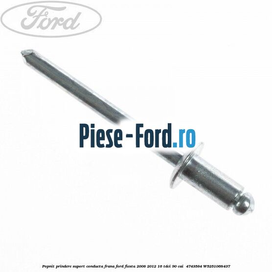 Popnit prindere suport conducta frana Ford Fiesta 2008-2012 1.6 TDCi 90 cai #A3F7A4AFFC