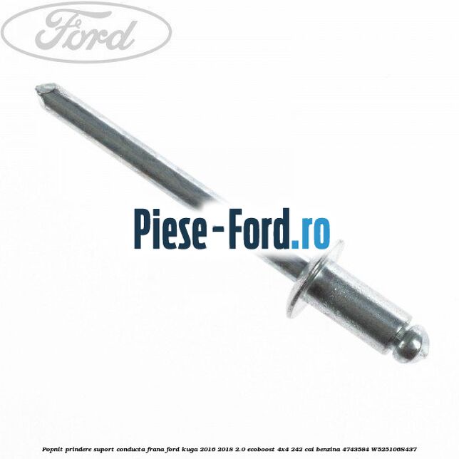 Popnit prindere suport conducta frana Ford Kuga 2016-2018 2.0 EcoBoost 4x4 242 cai benzina