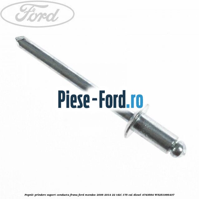 Popnit prindere suport conducta frana Ford Mondeo 2008-2014 2.2 TDCi 175 cai #8B86841617