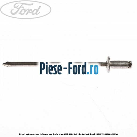 Popnit prindere suport bara spate sau conducta clima 13 mm Ford C-Max 2007-2011 1.6 TDCi 109 cai diesel
