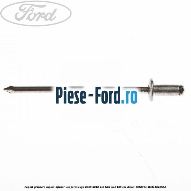 Popnit prindere suport difuzor usa Ford Kuga 2008-2012 2.0 TDCi 4x4 136 cai diesel