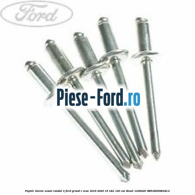 Popnit sistem scaun randul 3 Ford Grand C-Max 2016-2020 1.5 TDCi 120 cai #18492F084F
