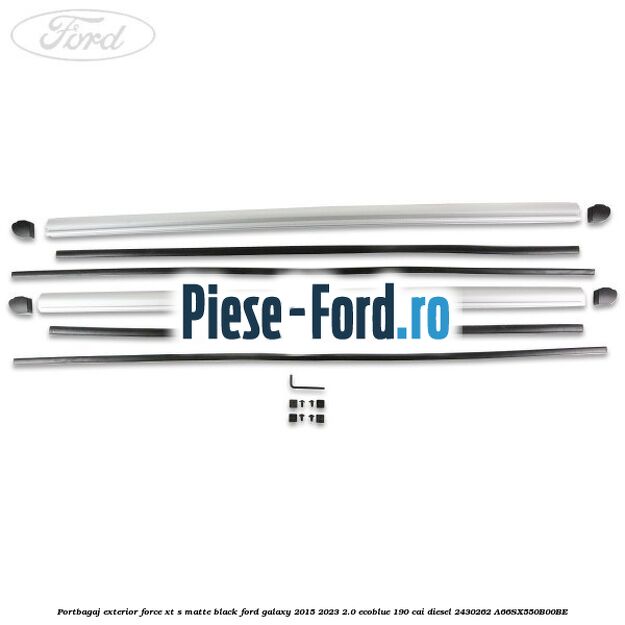 Portbagaj exterior FORCE XT S, matte black Ford Galaxy 2015-2023 2.0 EcoBlue 190 cai diesel #62A934CA34
