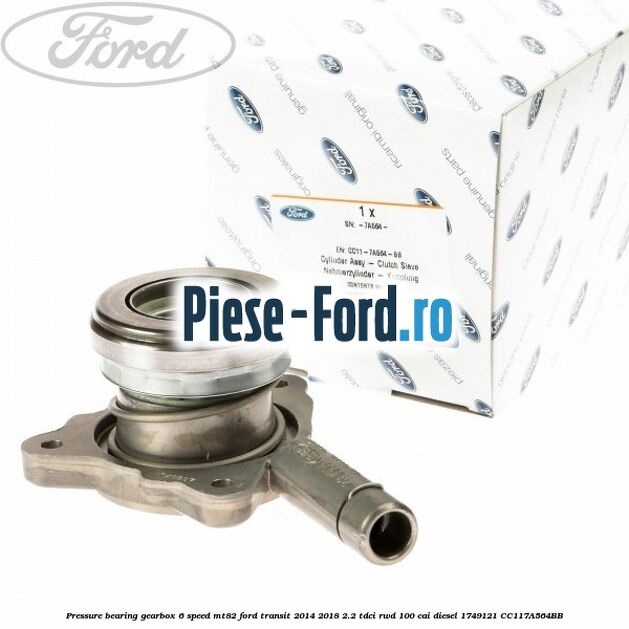Pressure bearing gearbox 6-speed MT82 Ford Transit 2014-2018 2.2 TDCi RWD 100 cai diesel #066DAE9926