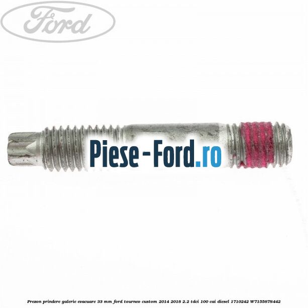 Prezon prindere galerie evacuare 33 MM Ford Tourneo Custom 2014-2018 2.2 TDCi 100 cai diesel #1225DC33F7