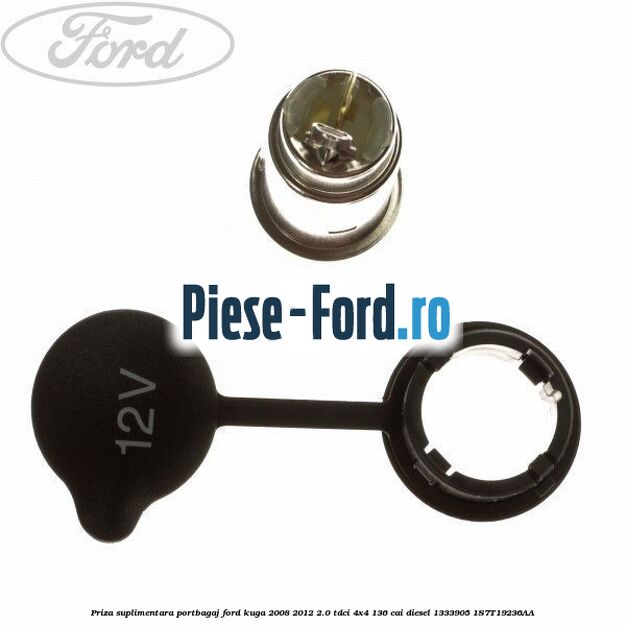 Priza suplimentara portbagaj Ford Kuga 2008-2012 2.0 TDCi 4x4 136 cai diesel