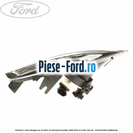 Proiector ceata dreapta an 10/2010-12/2014 Ford Mondeo 2008-2014 2.0 TDCi 140 cai  #B7ABE0EFCF