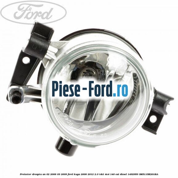 Lumini de zi cu ornament moondust silver Ford Kuga 2008-2012 2.0 TDCI 4x4 140 cai diesel