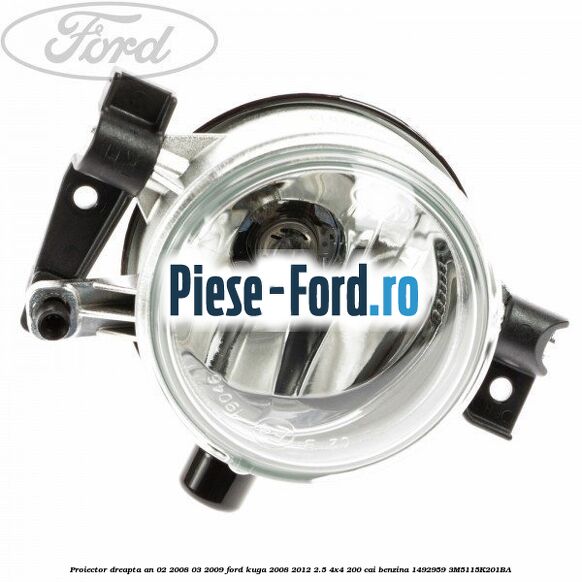 Lumini de zi cu ornament moondust silver Ford Kuga 2008-2012 2.5 4x4 200 cai benzina