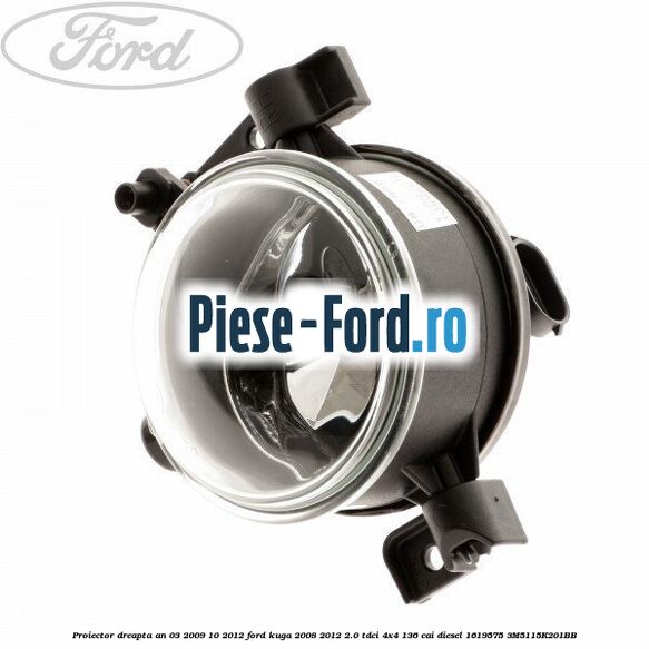 Proiector dreapta an 03/2009-10/2012 Ford Kuga 2008-2012 2.0 TDCi 4x4 136 cai diesel