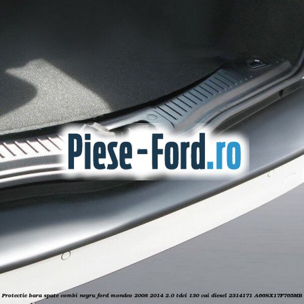 Protectie bara spate combi negru Ford Mondeo 2008-2014 2.0 TDCi 130 cai diesel #D82A5C9601