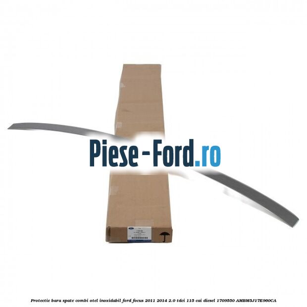 Protectie bara spate combi, otel inoxidabil Ford Focus 2011-2014 2.0 TDCi 115 cai diesel
