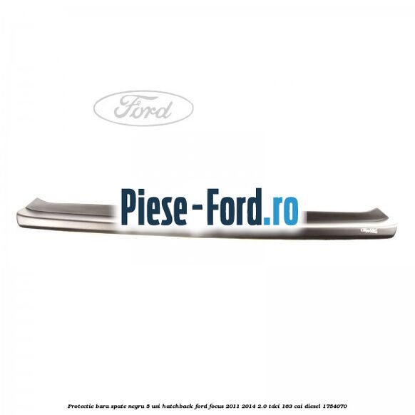 Protectie bara spate negru 5 usi hatchback Ford Focus 2011-2014 2.0 TDCi 163 cai #99E0B94221