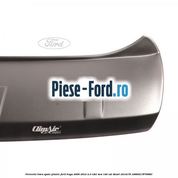 Protectie bara spate, plastic Ford Kuga 2008-2012 2.0 TDCI 4x4 140 cai diesel