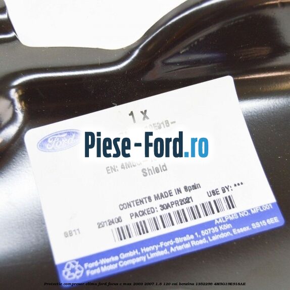 Protectie compresor clima Ford Focus C-Max 2003-2007 1.8 120 cai benzina #01622FB5C1