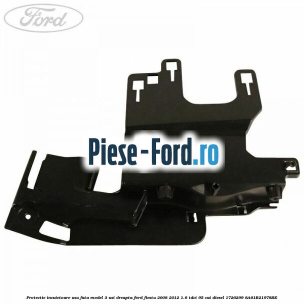 Protectie incuietoare usa fata model 3 usi dreapta Ford Fiesta 2008-2012 1.6 TDCi 95 cai diesel