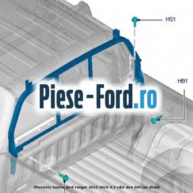 Protectie luneta Ford Ranger 2012-2015 3.2 TDCi 4x4 200 cai diesel