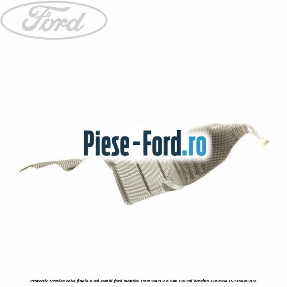 Protectie termica spre spate toba finala Ford Mondeo 1996-2000 2.5 24V 170 cai benzina