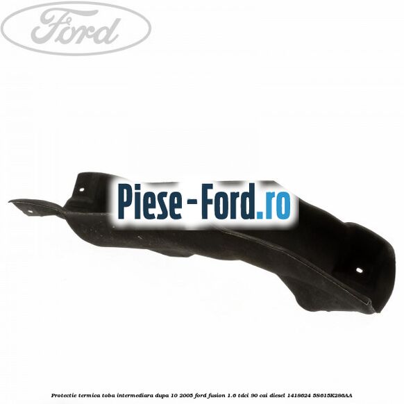 Protectie termica toba intermediara, dupa 10/2005 Ford Fusion 1.6 TDCi 90 cai diesel