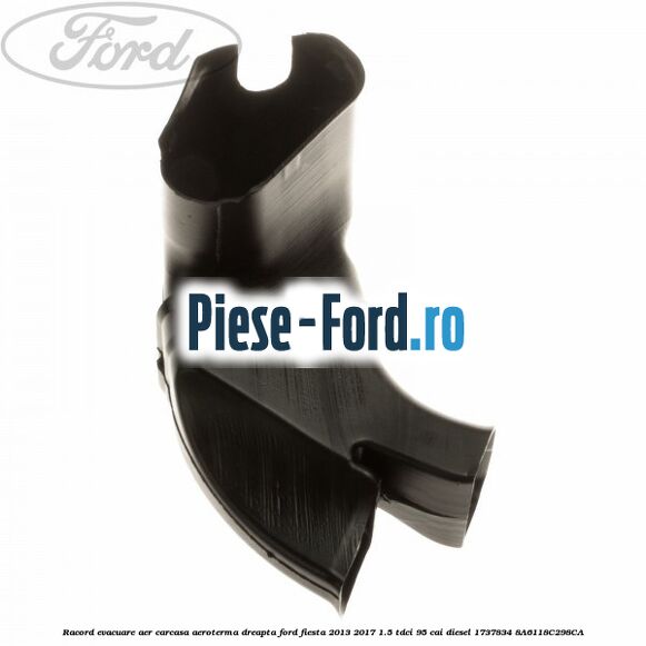 Gura ventilatie, cu ornament central cromat si rama aluminiu Ford Fiesta 2013-2017 1.5 TDCi 95 cai diesel